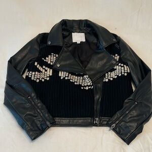 Anthropologie vegan leather jacket!! Size SP